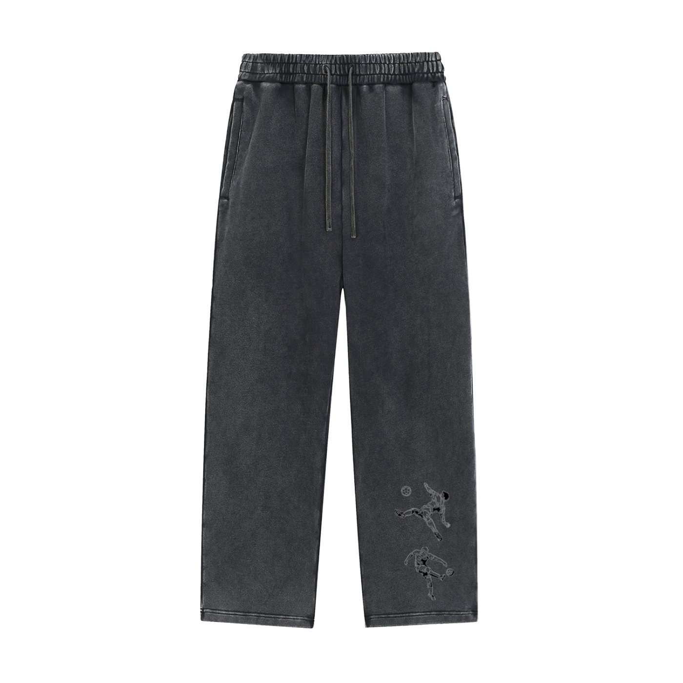 Snow Wash Heavyweight Sweatpants Football Design